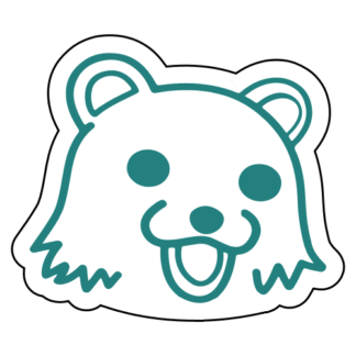 Pedo Bear Sticker (Turquoise)
